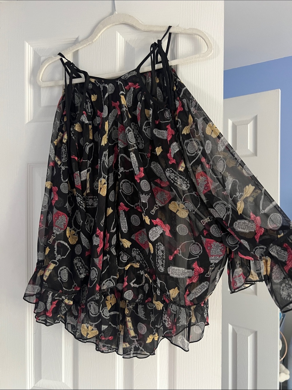 Women’s Black Floral Chiffon top